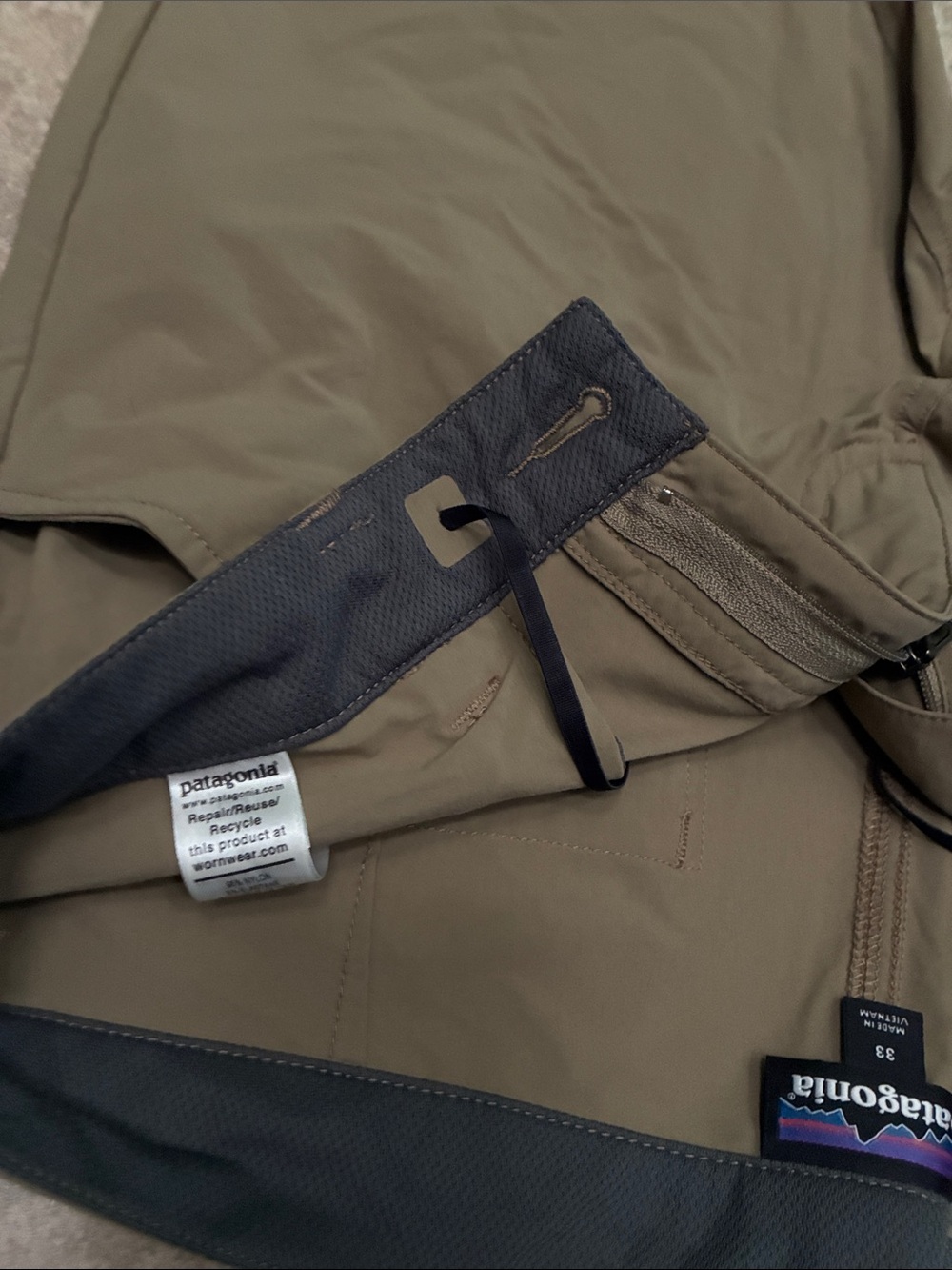 Patagonia Olive Men's Performance Hybrid Shorts - Picture 5 of 10